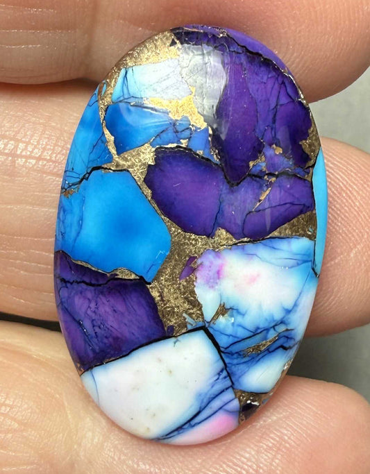 Oval 31x19mm Ice Dahlia Cabochon 25