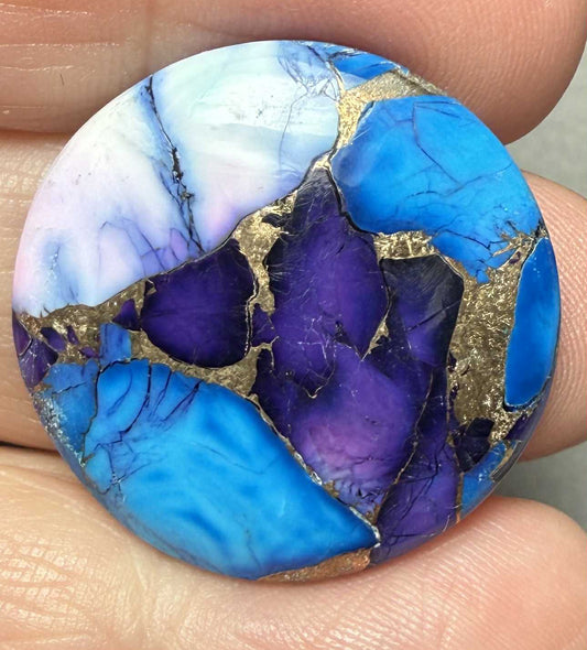 Round 27x27mm Ice Dahlia Cabochon 26