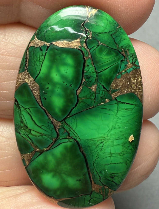 Oval 34x21mm Forest Dahlia Cabochon 14