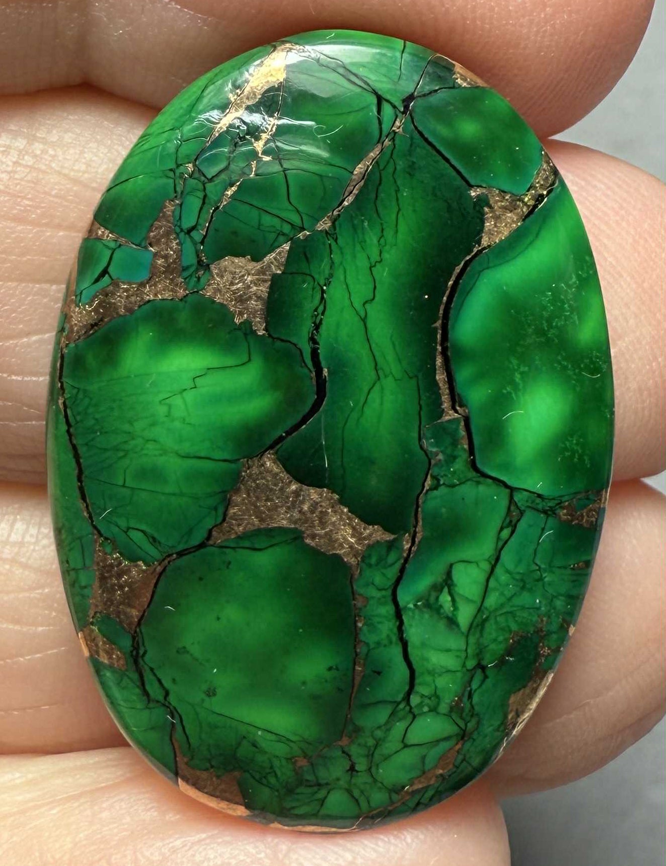 Oval 32x22mm Forest Dahlia Cabochon 23