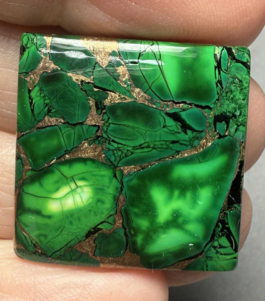 Square 26x26mm Forest Dahlia Cabochon 25
