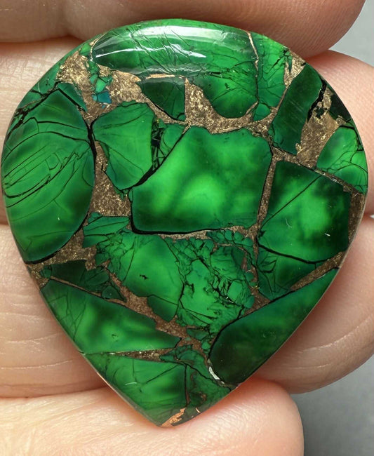 Teardrop 31x28mm Forest Dahlia Cabochon 28