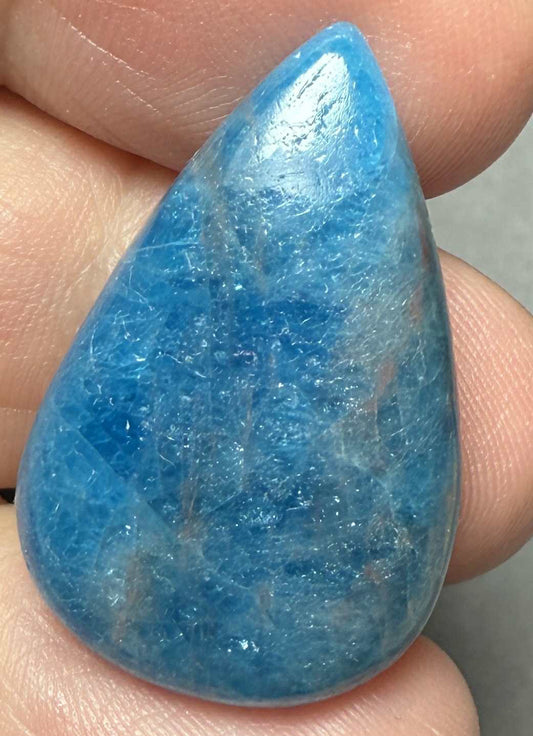 Teardrop 29x19mm Neon Apatite Cabochon 36