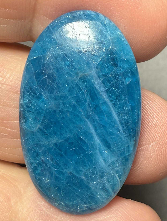 Oval 33x19mm Neon Apatite Cabochon 42
