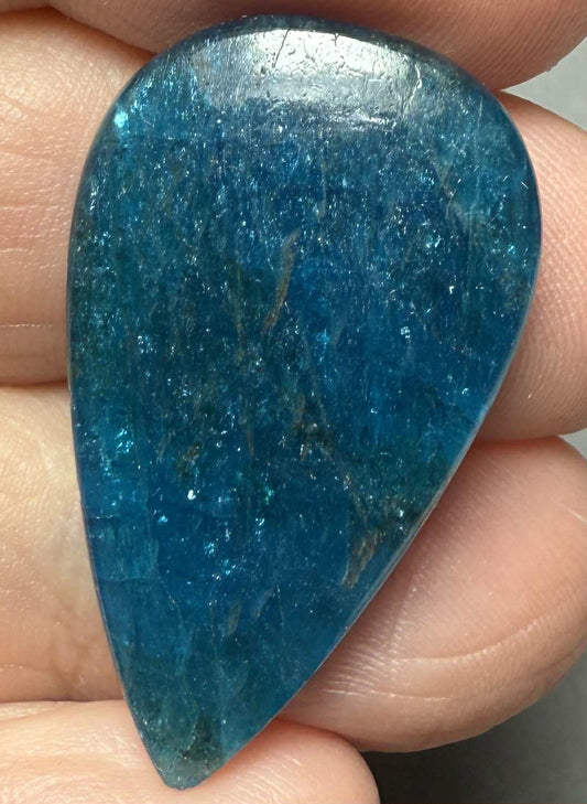 Teardrop 32x19mm Neon Apatite Cabochon 51