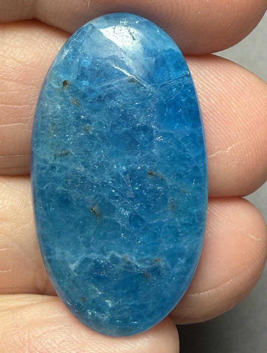 Oval 32x17mm Neon Apatite Cabochon 53