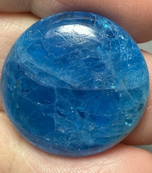 Round 23x23mm Neon Apatite Cabochon 58