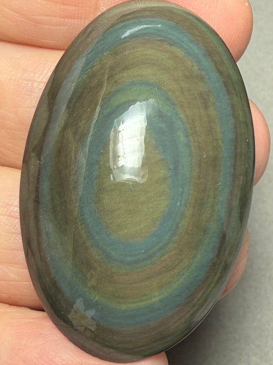 Oval 48x30mm Rainbow Obsidian Cabochon 02