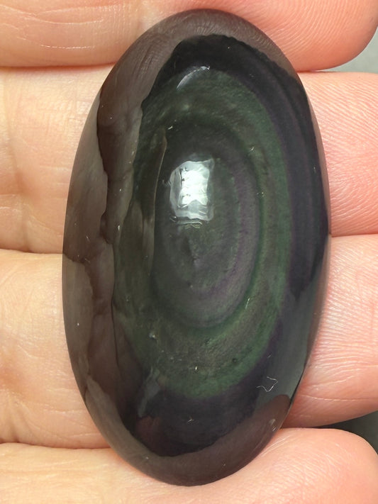 Oval 41x23mm Rainbow Obsidian Cabochon 03