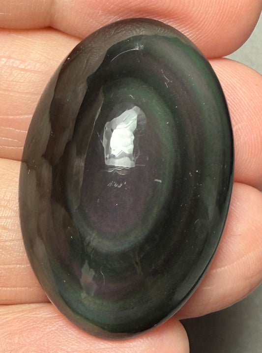 Oval 34x22mm Rainbow Obsidian Cabochon 05