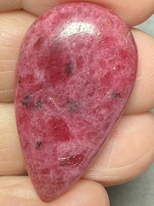 Teardrop 34x19mm Rhodonite Cabochon 55