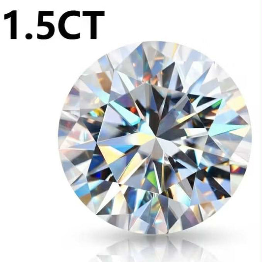 1.5ct 7.5mm Clear Moissanite with Certificate