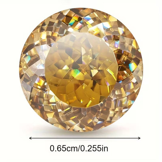1ct 6.5mm Champagne Moissanite with Certificate