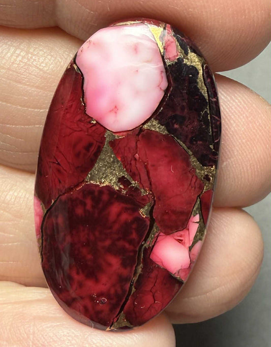 Oval 33x19mm Rose Dahlia Cabochon 17