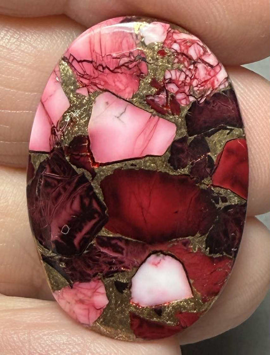 Oval 31x21mm Rose Dahlia Cabochon 20