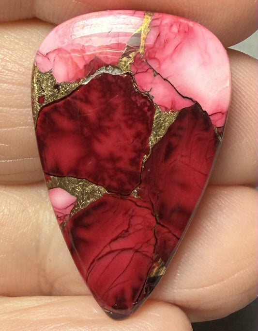 Teardrop 30x19mm Rose Dahlia Cabochon 27