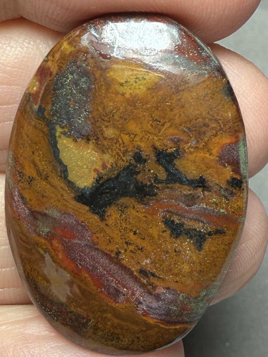 Oval 35x24mm Inferno Jasper Cabochon 01