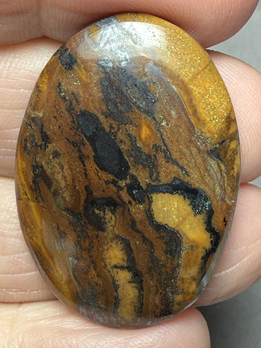 Oval 35x24mm Inferno Jasper Cabochon 10