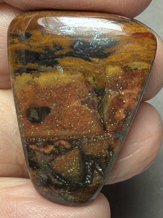 Freeform 32x23mm Inferno Jasper Cabochon 23