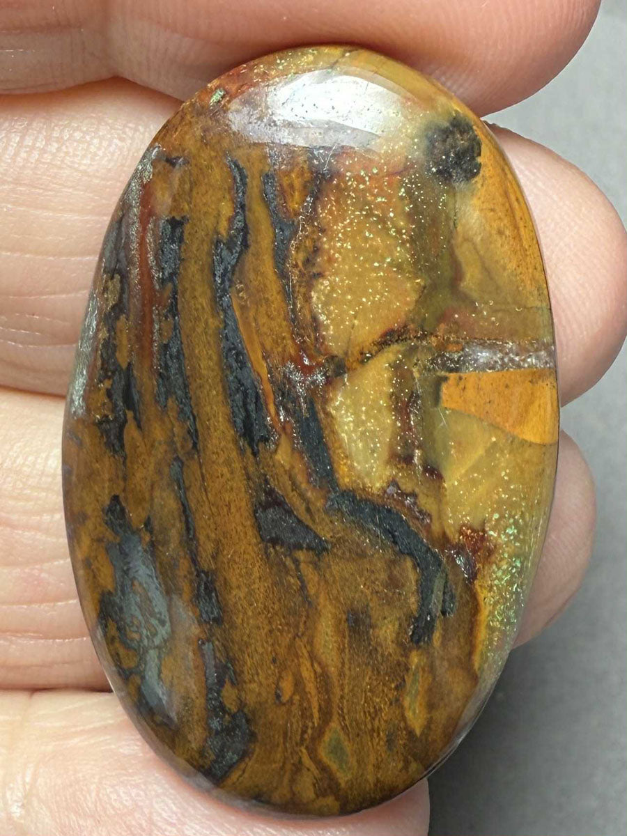 Oval 39x24mm Inferno Jasper Cabochon 24
