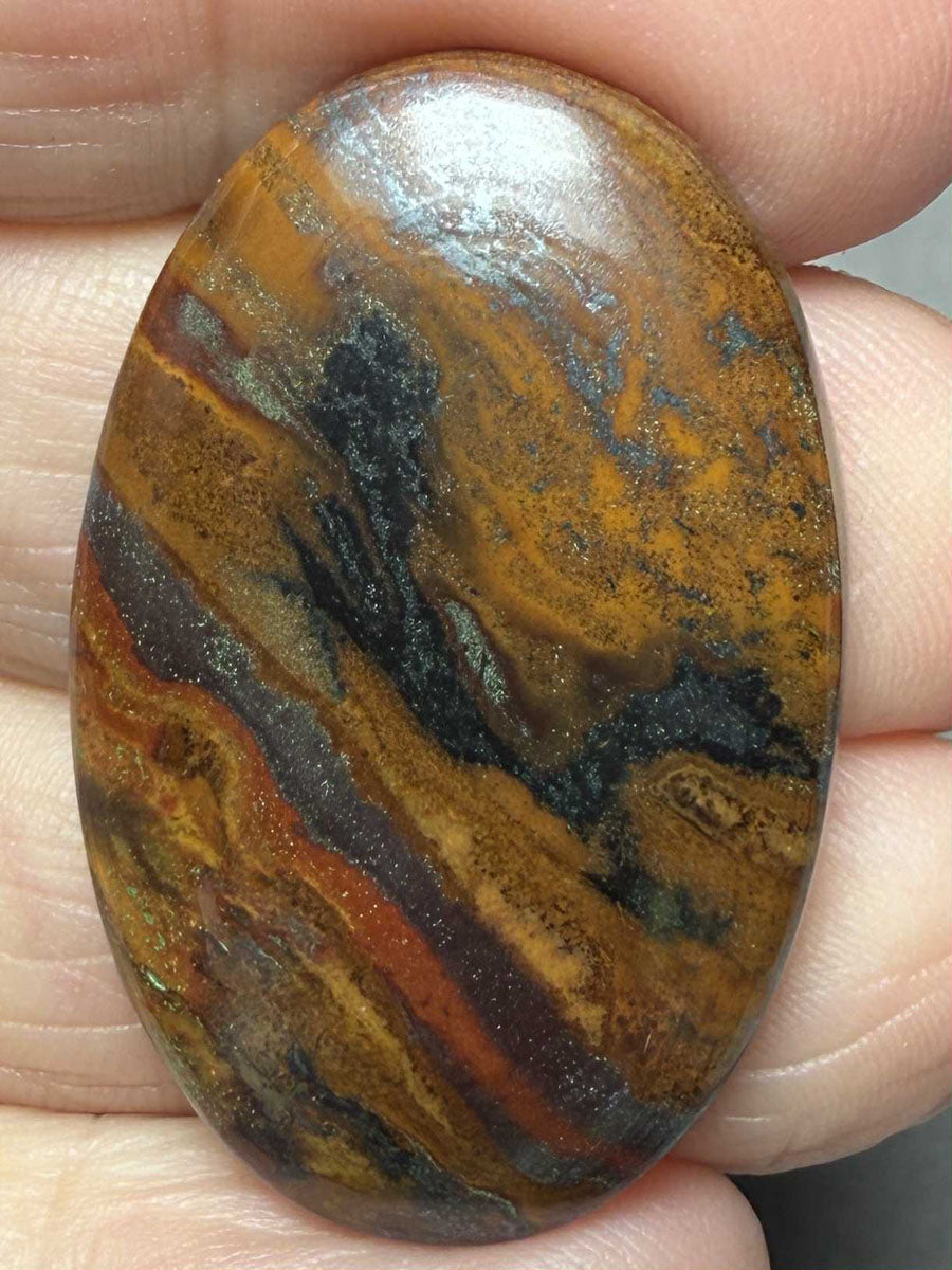 Oval 37x23mm Inferno Jasper Cabochon 27