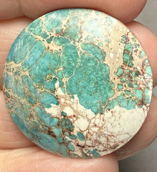 Round 29x29mm Sea Sediment Jasper Cabochon 43