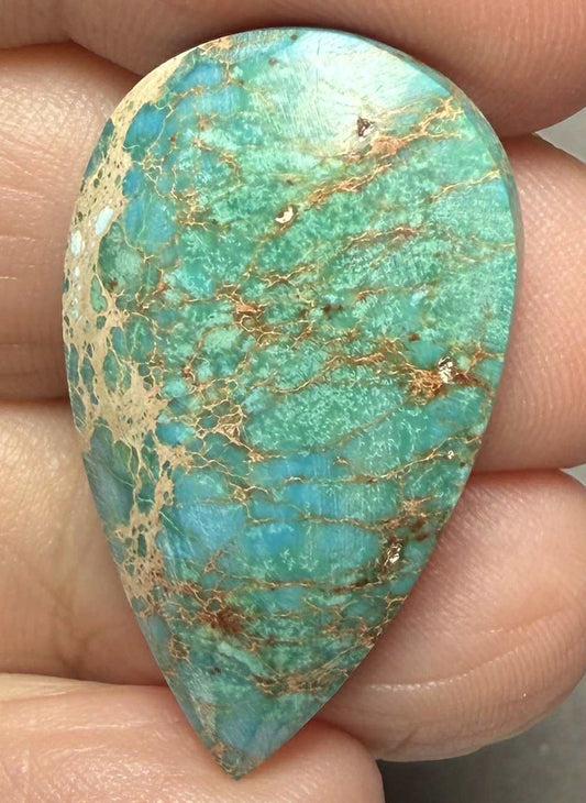 Teardrop 32x18mm Sea Sediment Jasper Cabochon 46