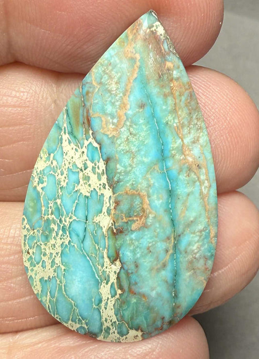 Teardrop 36x21mm Sea Sediment Jasper Cabochon 51