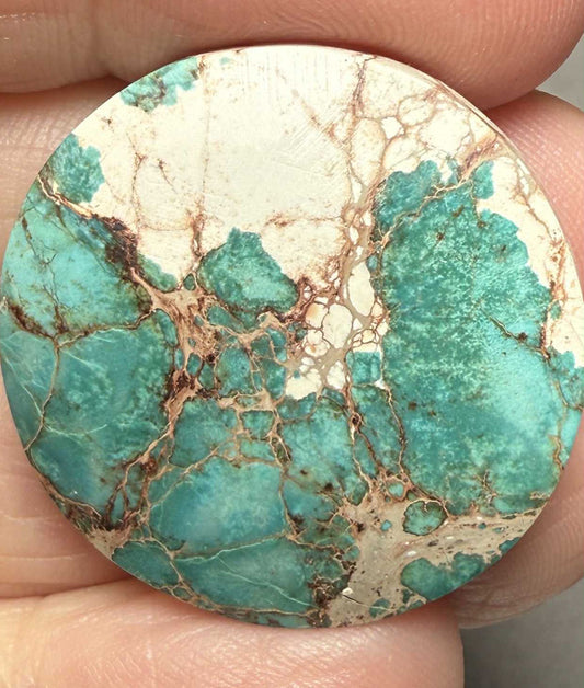 Round 29x29mm Sea Sediment Jasper Cabochon 57