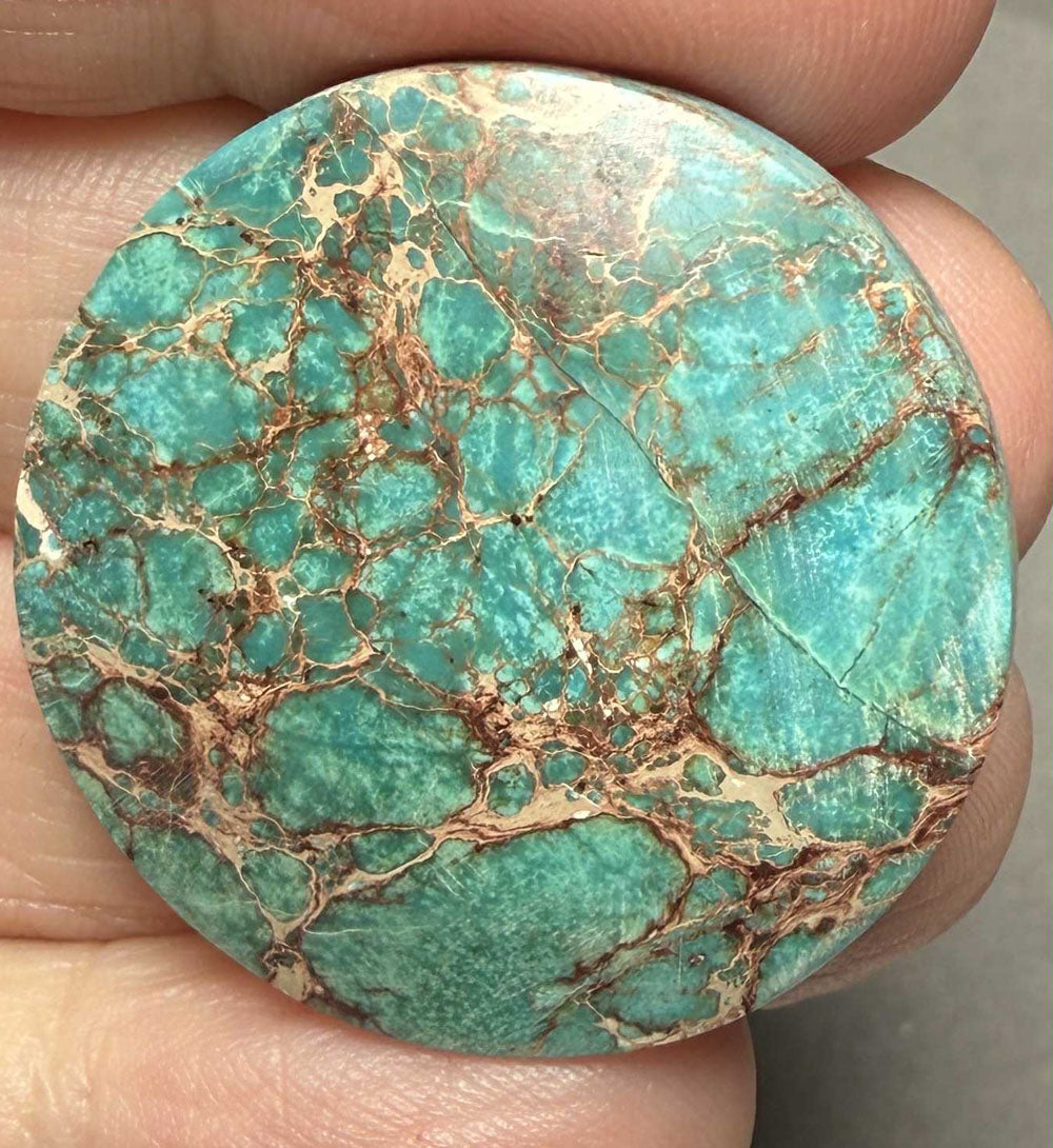 Round 31x31mm Sea Sediment Jasper Cabochon 60