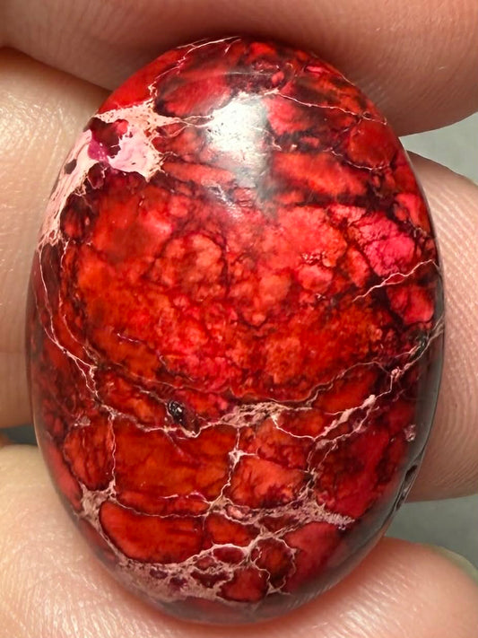 Oval 25x18mm Sea Sediment Jasper Cabochon 78