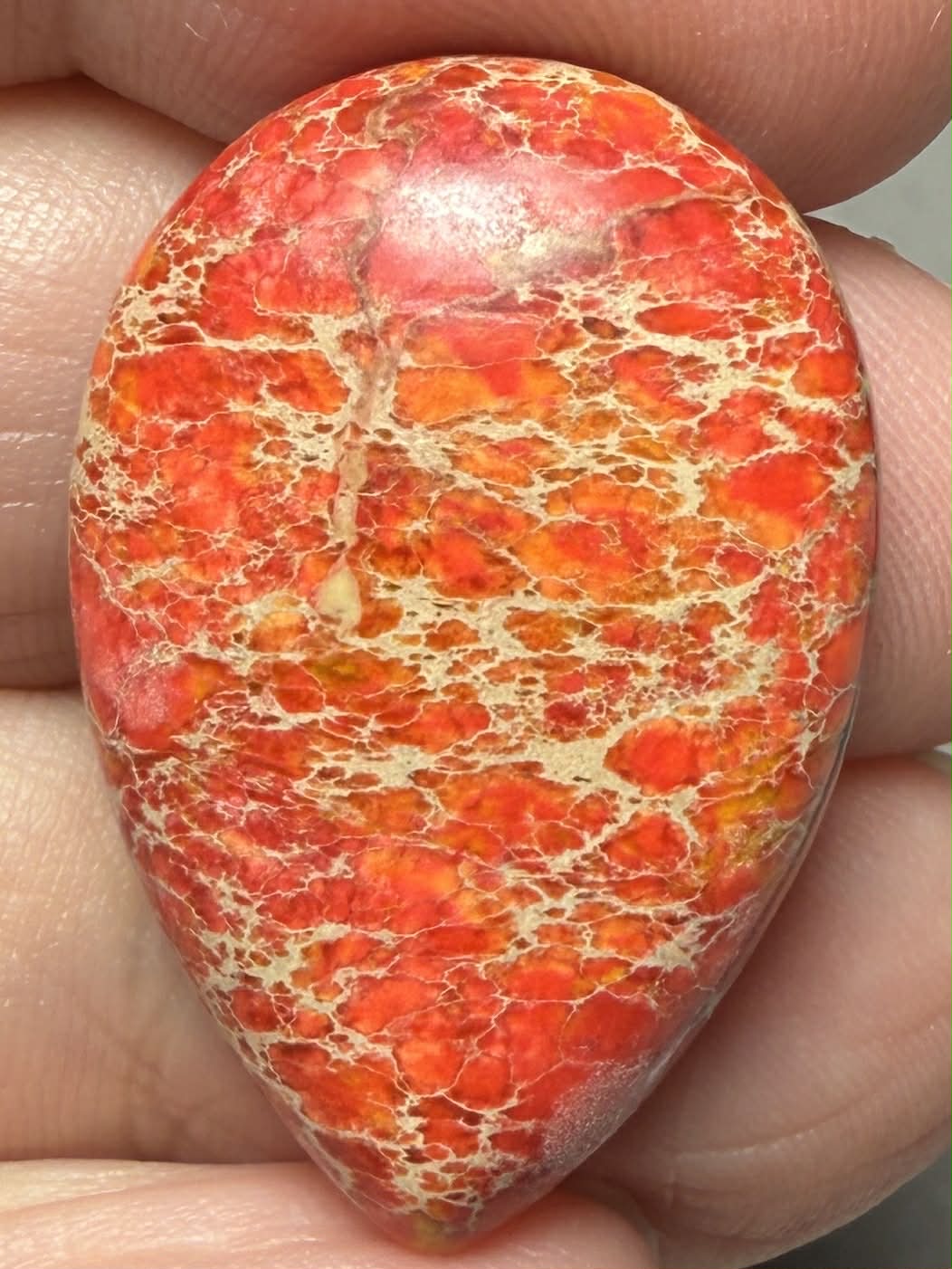 Teardrop 30x20mm Sea Sediment Jasper Cabochon 104