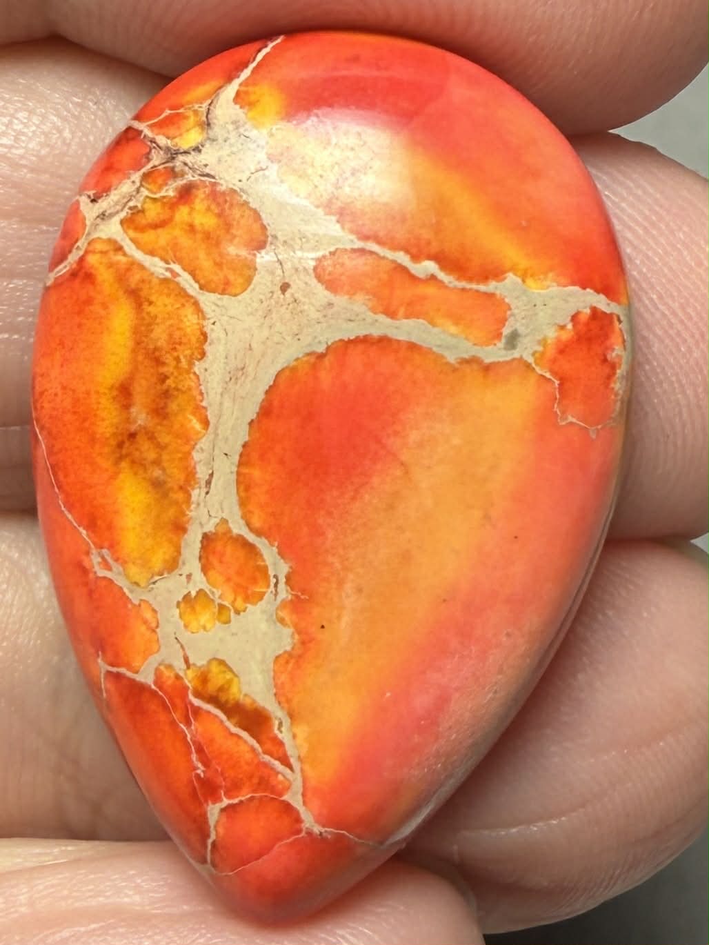 Teardrop 30x20mm Sea Sediment Jasper Cabochon 123