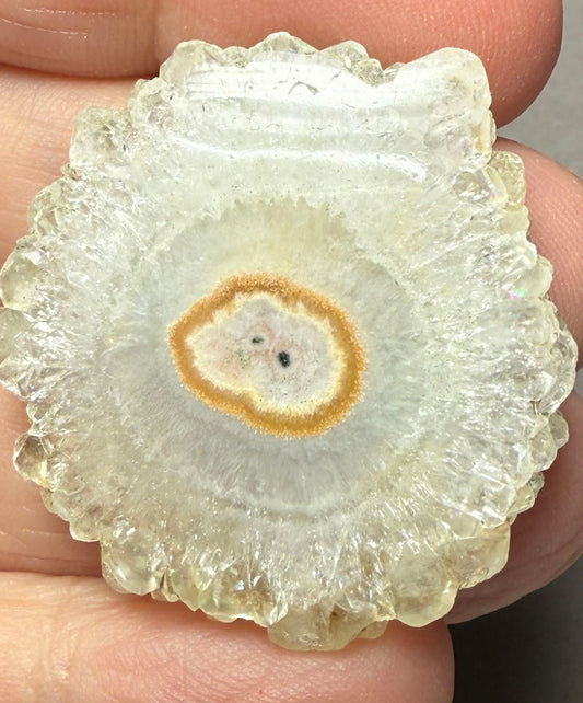 Freeform 34x33mm Natural Solar Quartz Slice 28