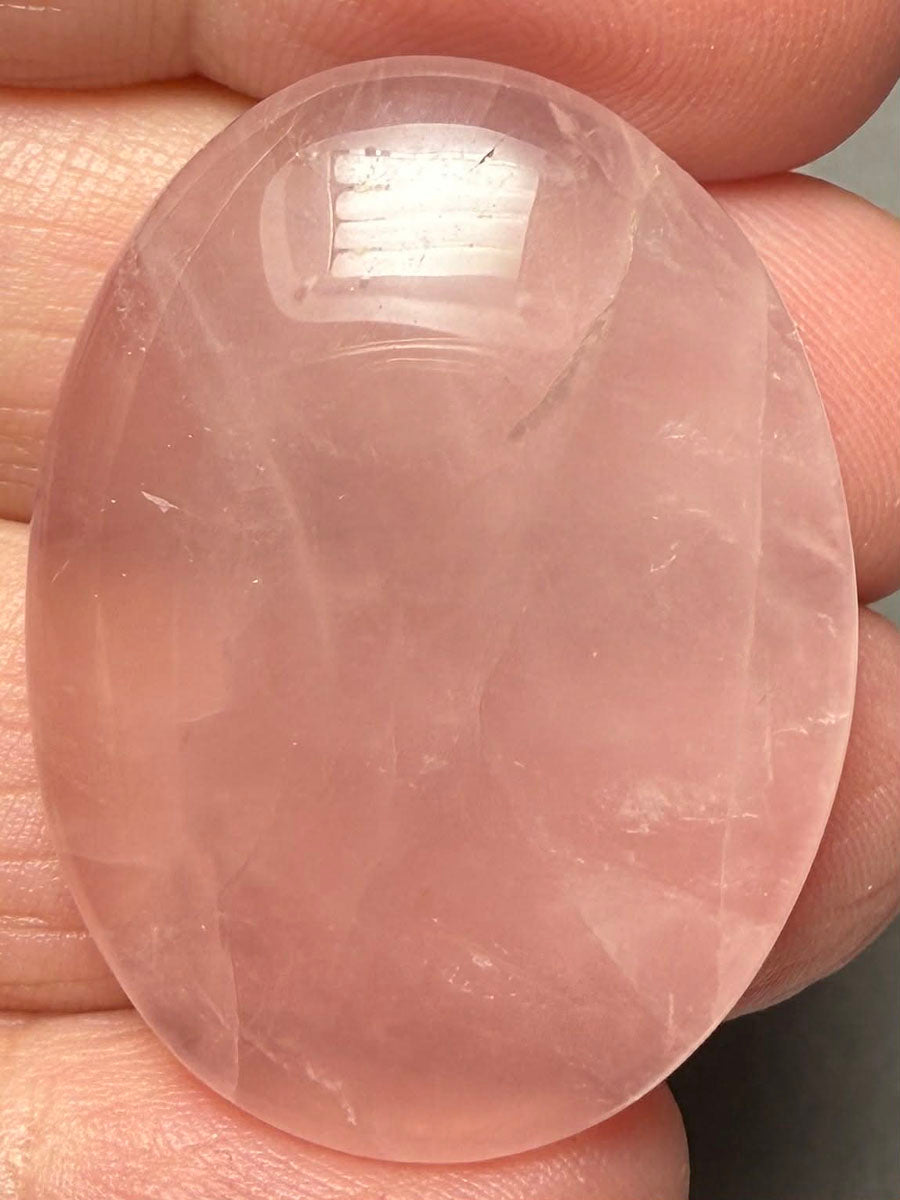 Oval 34x26mm Rose Quartz Cabochon 03