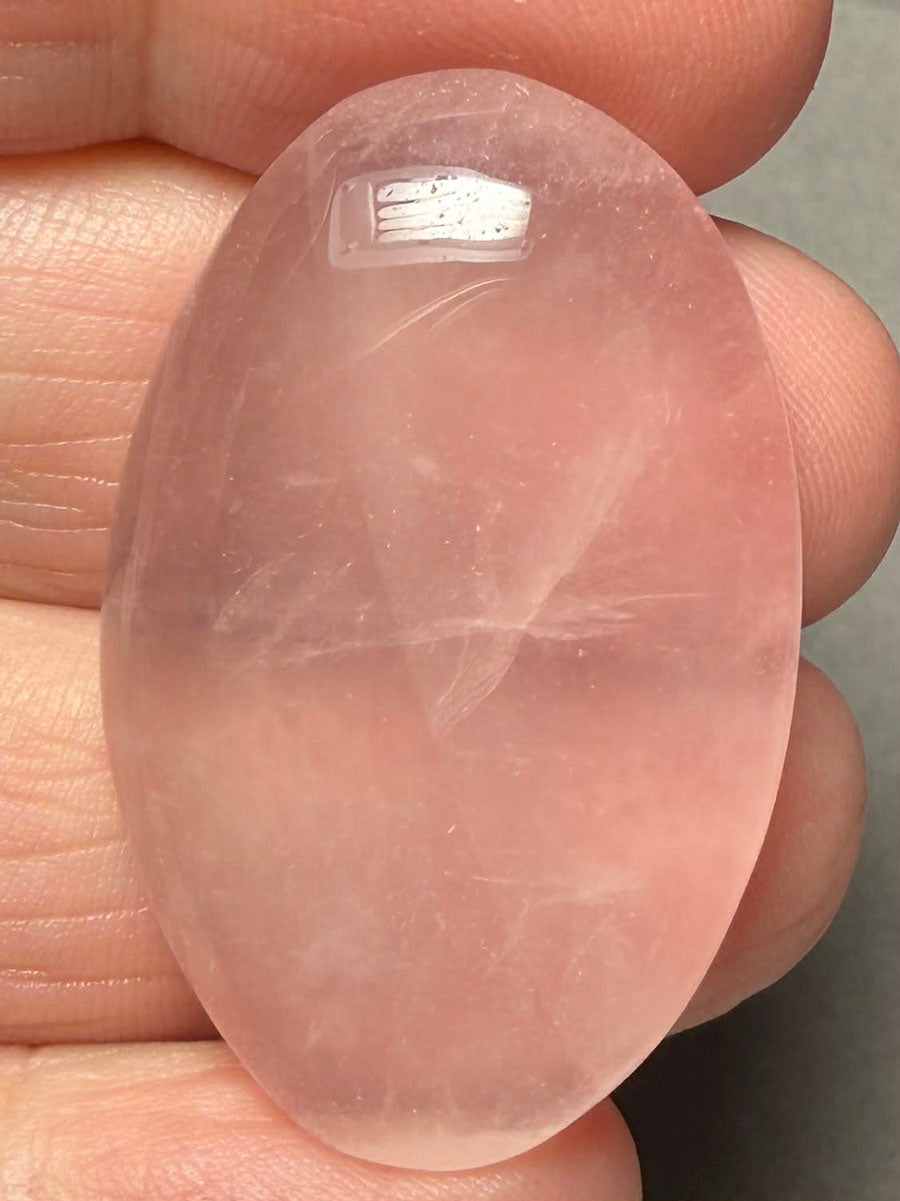 Oval 37x23mm Rose Quartz Cabochon 07