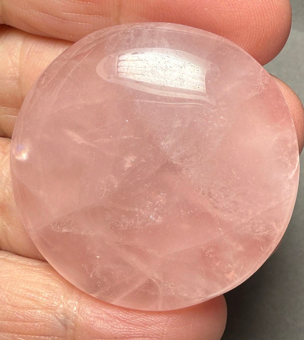 Round 40x40mm Rose Quartz Cabochon 09