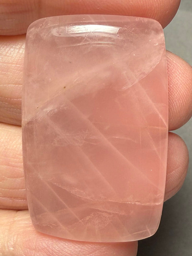 Rectangle 38x24mm Rose Quartz Cabochon 13