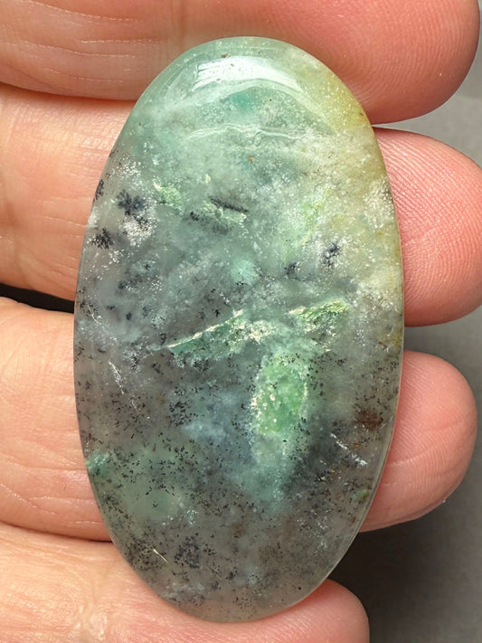 Oval 46x25mm Aqua Chalcedony Cabochon 08