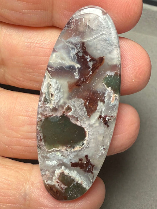 Oval 52x21mm Aqua Chalcedony Cabochon 10