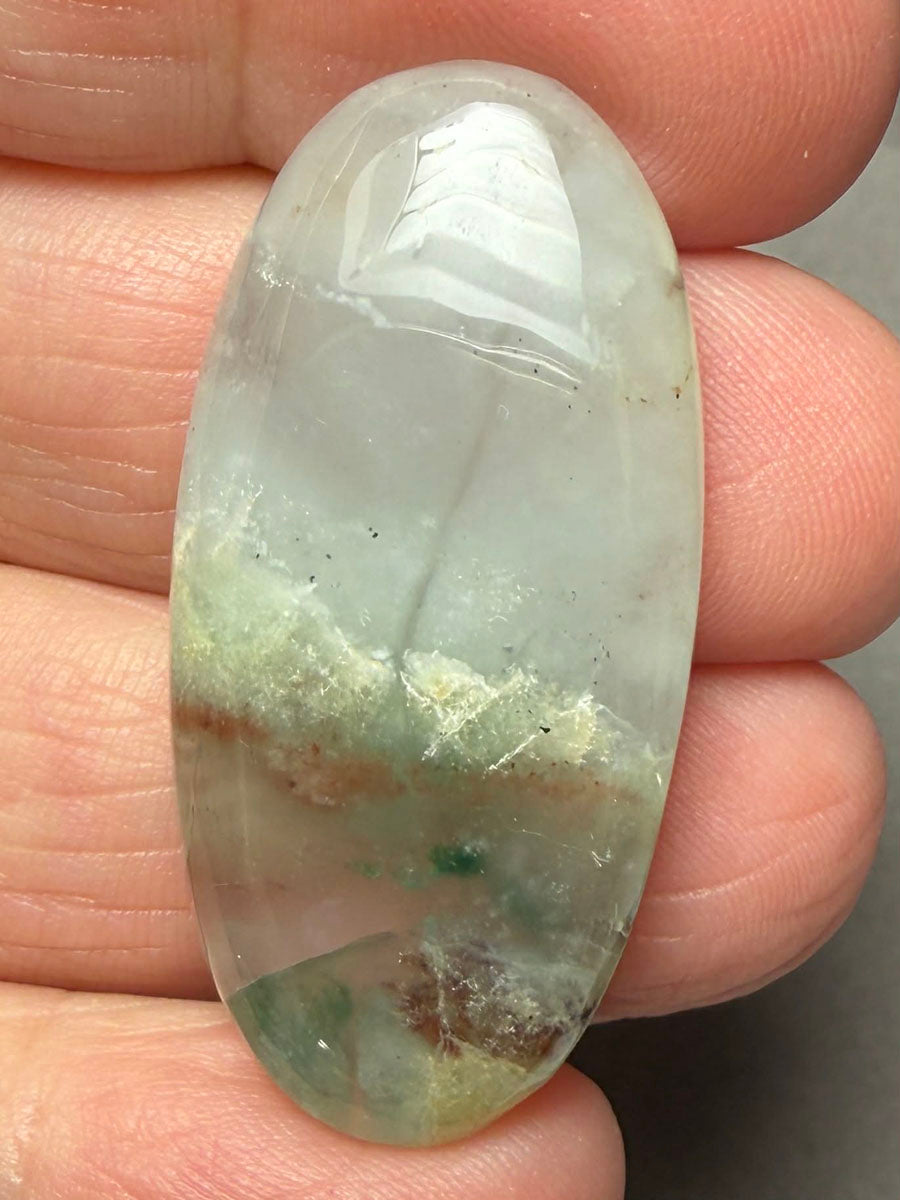 Oval 38x19mm Aqua Chalcedony Cabochon 23