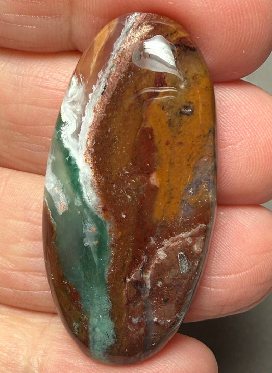 Oval 41x20mm Aqua Chalcedony Cabochon 29