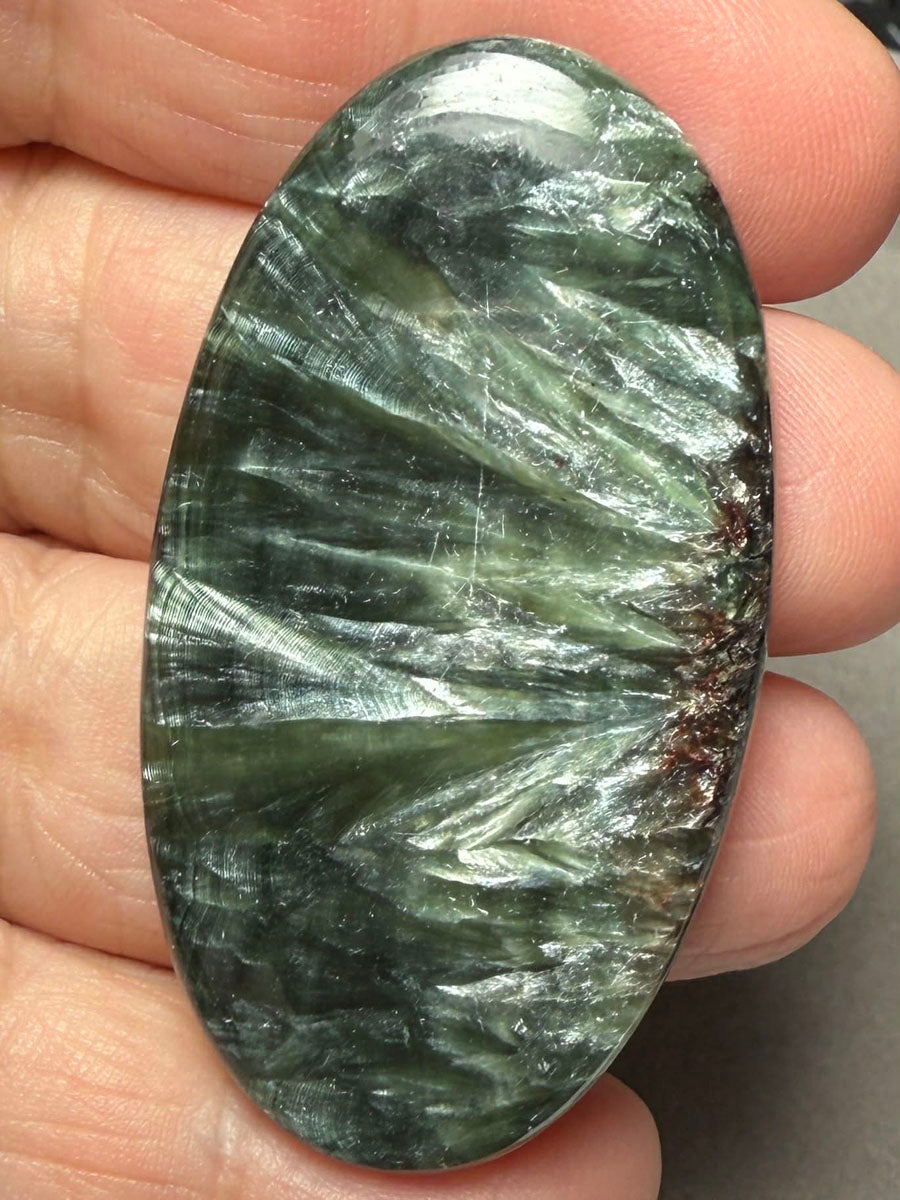 Oval 53x28mm Seraphinite Cabochon 49
