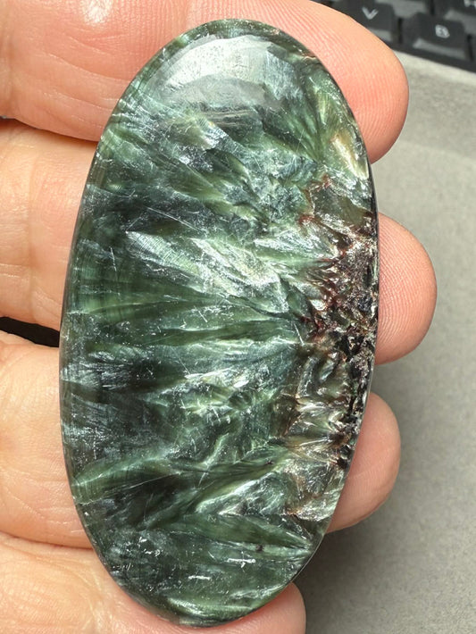 Oval 59x30mm Seraphinite Cabochon 54