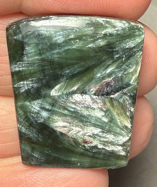 Freeform 27x24mm Seraphinite Cabochon 55