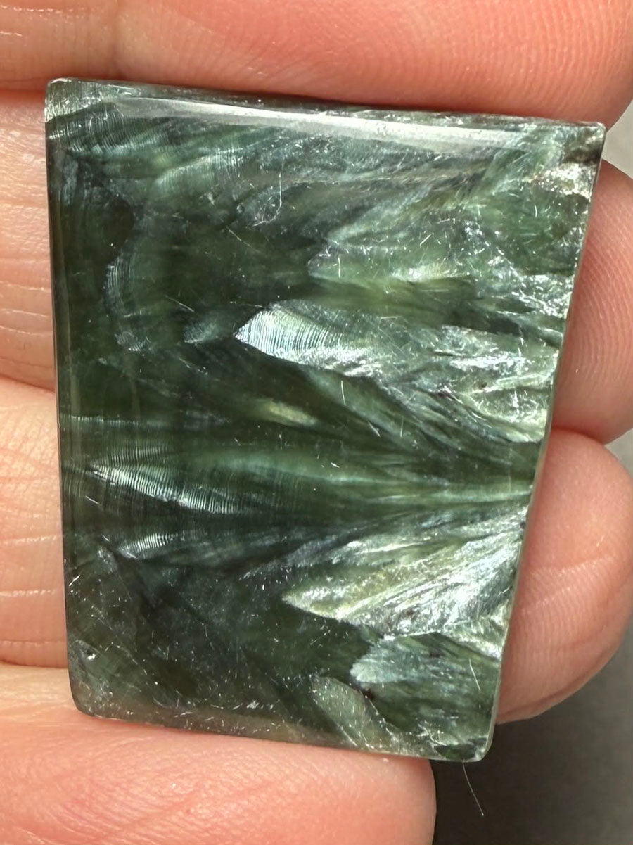 Freeform 29x25mm Seraphinite Cabochon 58