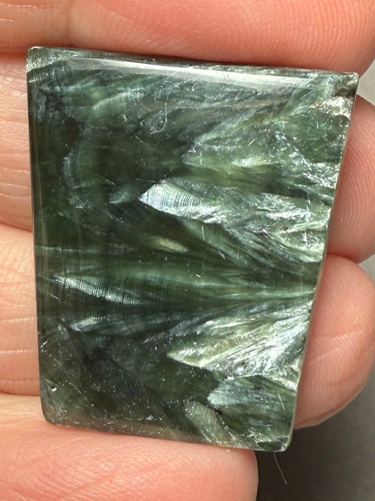 Freeform 29x25mm Seraphinite Cabochon 58