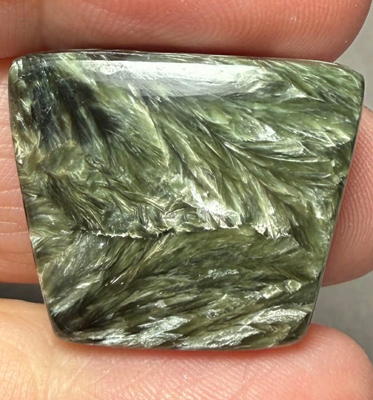 Freeform 21x25mm Seraphinite Cabochon 60