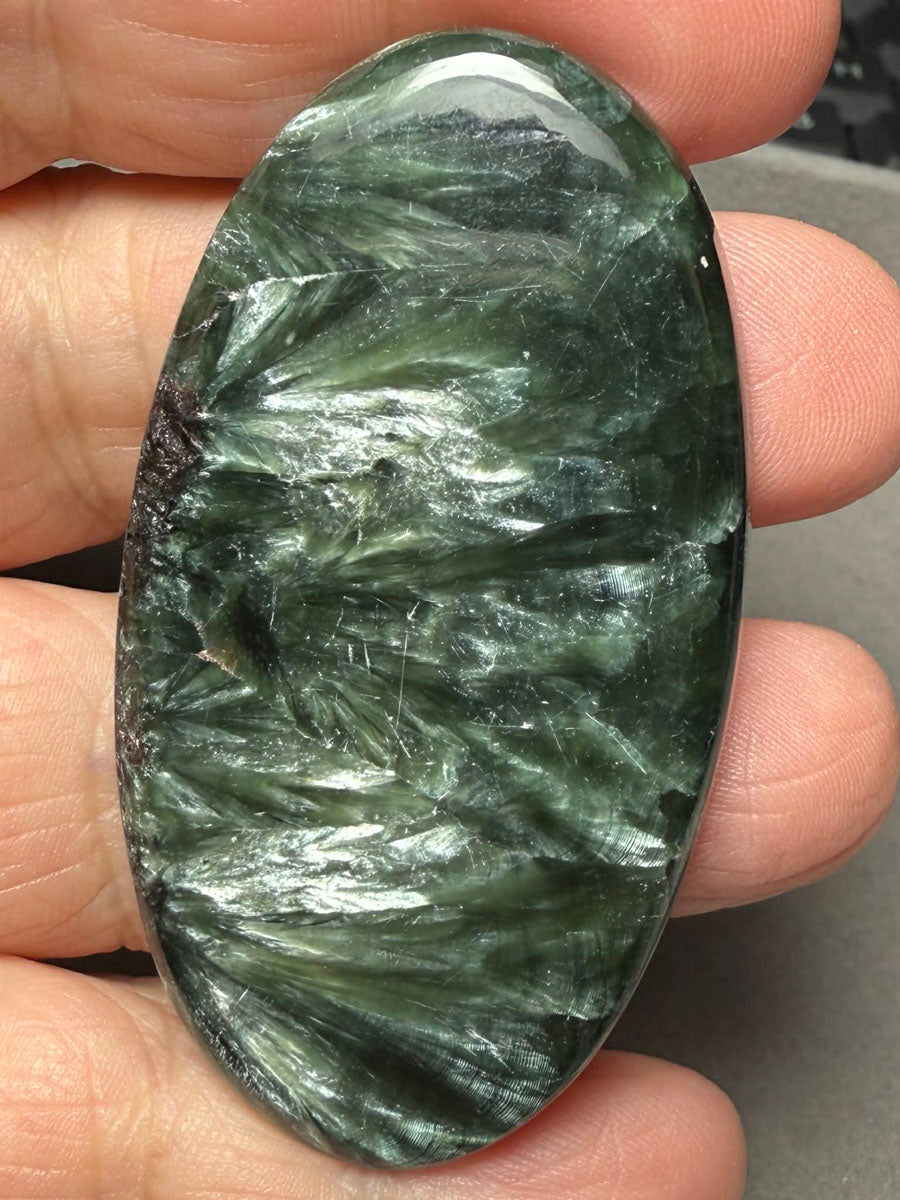 Oval 60x32mm Seraphinite Cabochon 61