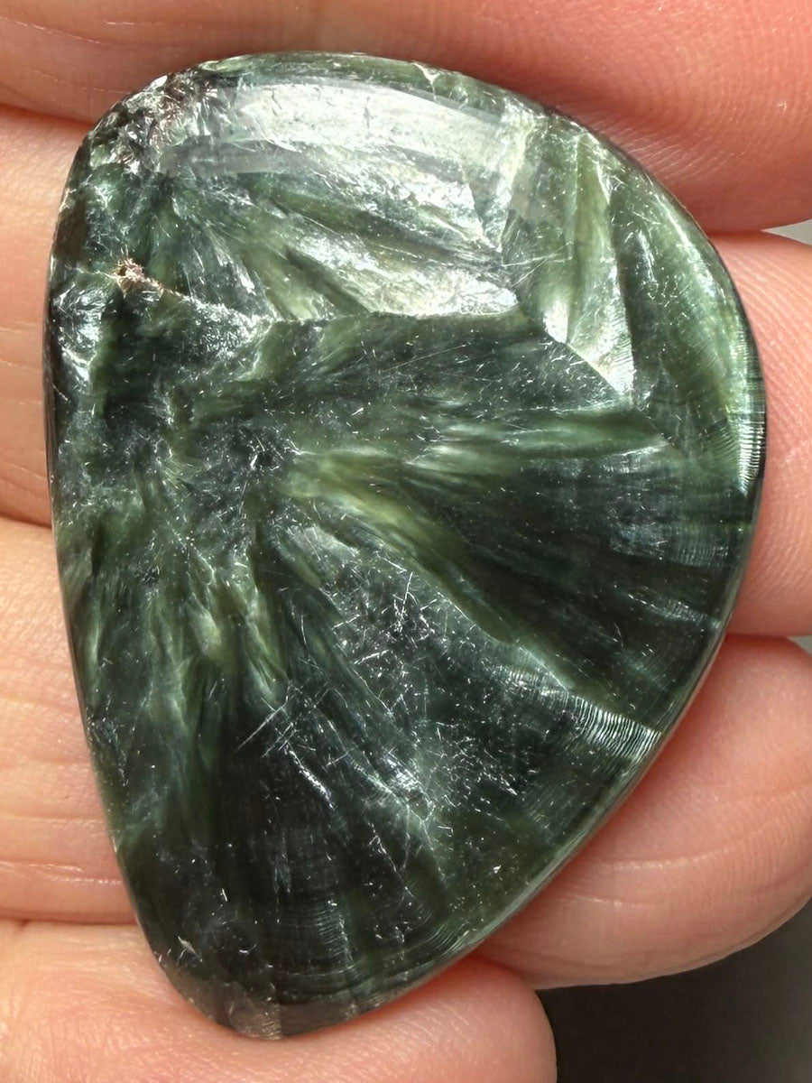 Freeform 37x27mm Seraphinite Cabochon 63
